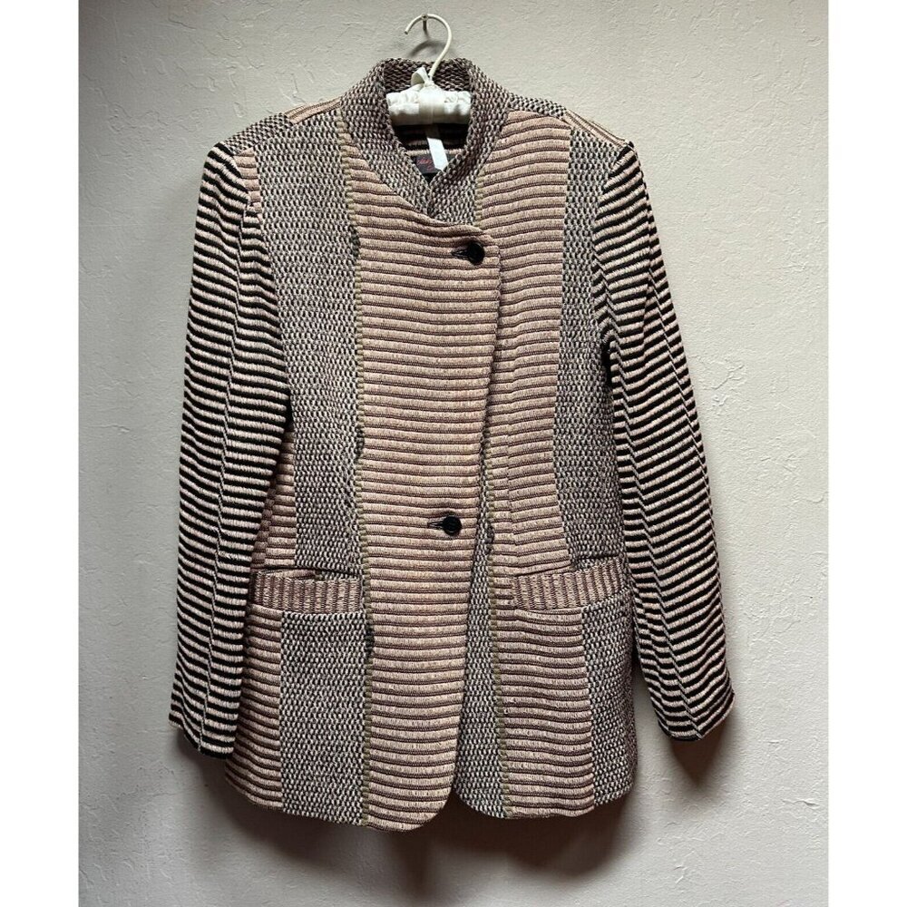 Deborah Cross Textile Artist Woven Handmade Blazer Jacket Nature Art Unique